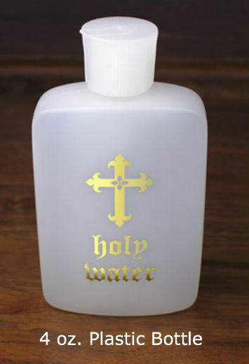 Holy Water Bottle, 4 Oz.,  Holy Water Not Included.