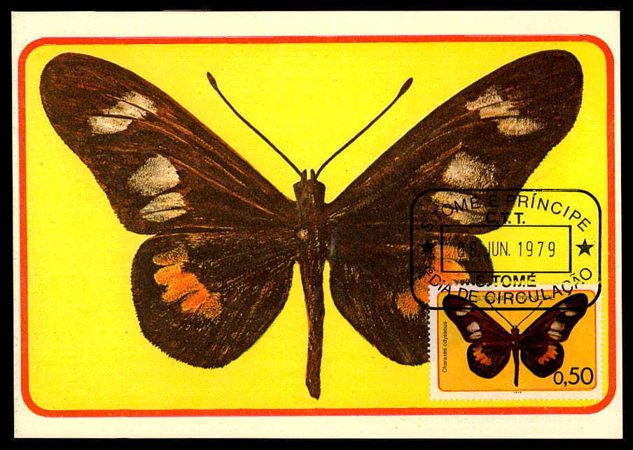 S.tome Mk 1979 Butterflies Butterfly Papillon Carte Maximum Card Mc Cm /m997