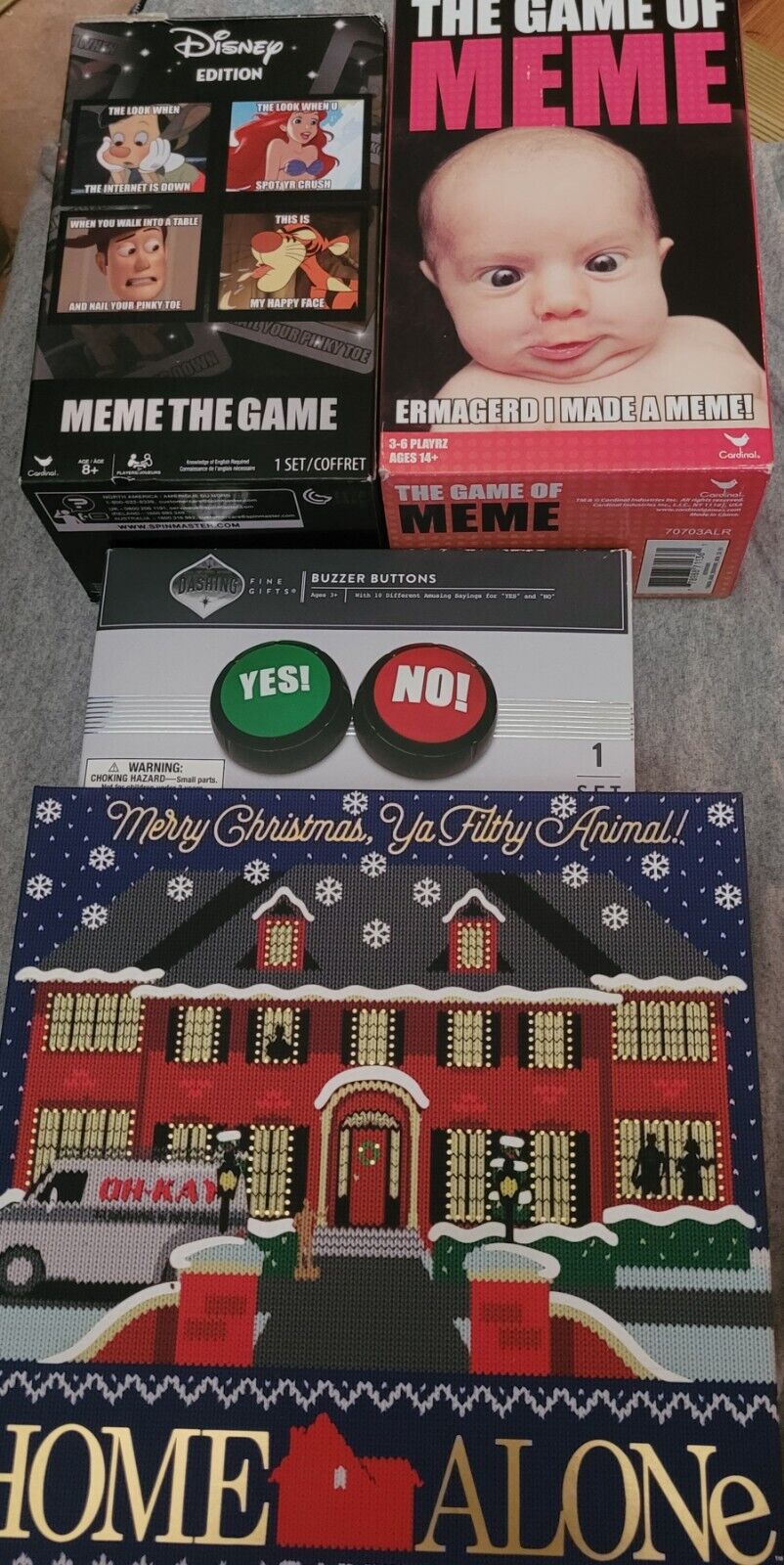 Kids Game Lot Home Alone Christmas. Disney Meme. Brainquest America And More.